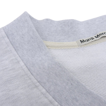 MardiMercredi マルディメクルディ 美品 コットン Vネック クローバー クロップセーター トップス レディース グレー ONESIZE トップス