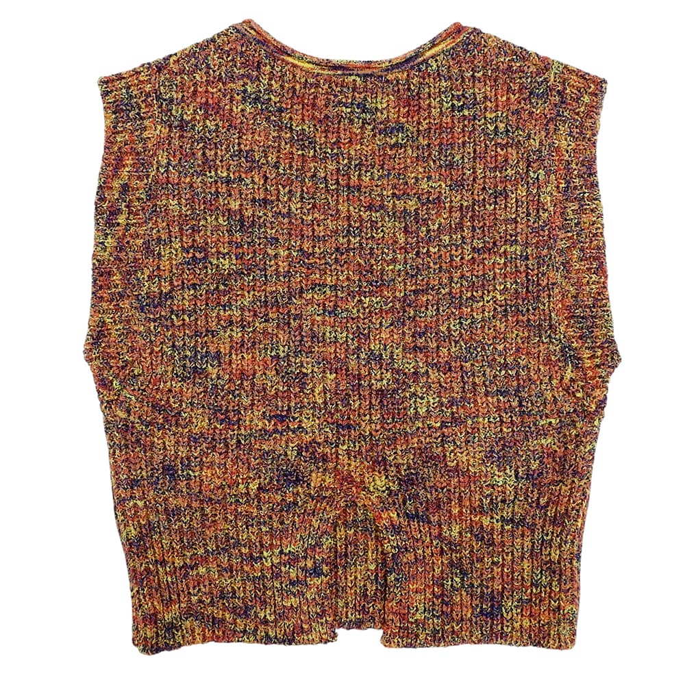 MAISON SPECIAL メゾンスペシャル 美品 ニットベスト レディース オレンジ系マルチカラー FREE 21211365401 ベスト
