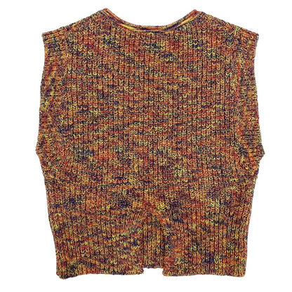 MAISON SPECIAL メゾンスペシャル 美品 ニットベスト レディース オレンジ系マルチカラー FREE 21211365401 ベスト