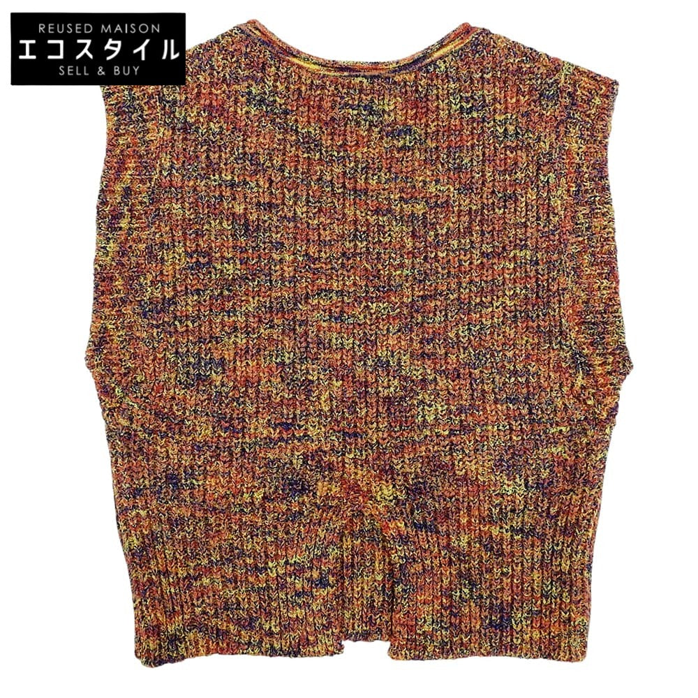 MAISON SPECIAL メゾンスペシャル 美品 ニットベスト レディース オレンジ系マルチカラー FREE 21211365401 ベスト