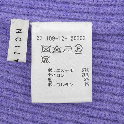 ESTNATION エストネーション 美品 カットデザイン クロップド プルオーバ ニット トップス レディース パープル F トップス
