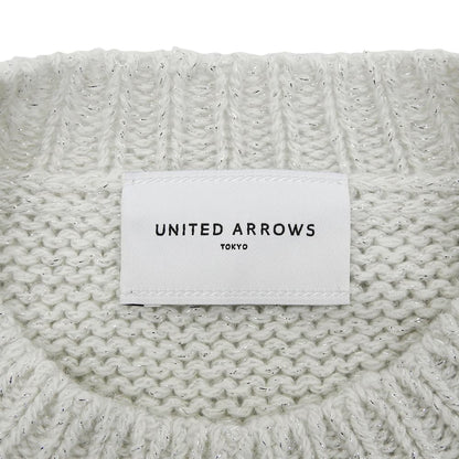 UNITED ARROWS ユナイテッドアローズ 美品 ラメ クルーネック ニット トップス レディース ホワイト 1513-699-4463 トップス