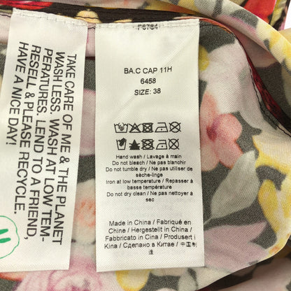 GANNI ガニー BA.C.CAP 11H 花柄 サテンシルク シャツワンピース トップス
