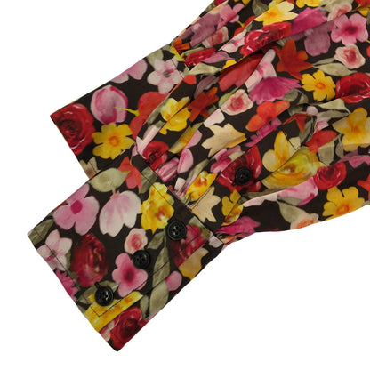 GANNI ガニー BA.C.CAP 11H 花柄 サテンシルク シャツワンピース トップス