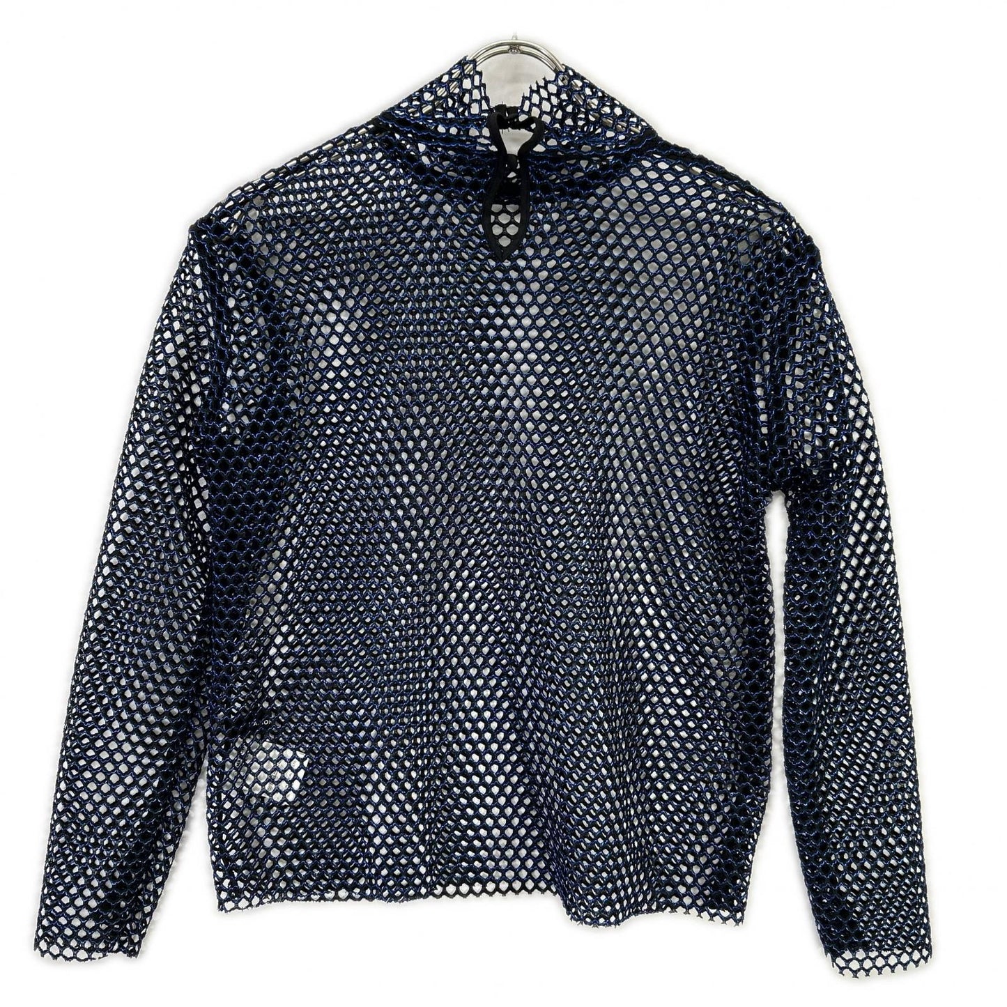 MAISON SPECIAL メゾンスペシャル 21212315107 ブラック×ブルー メッシュハイネックTシャツ トップス