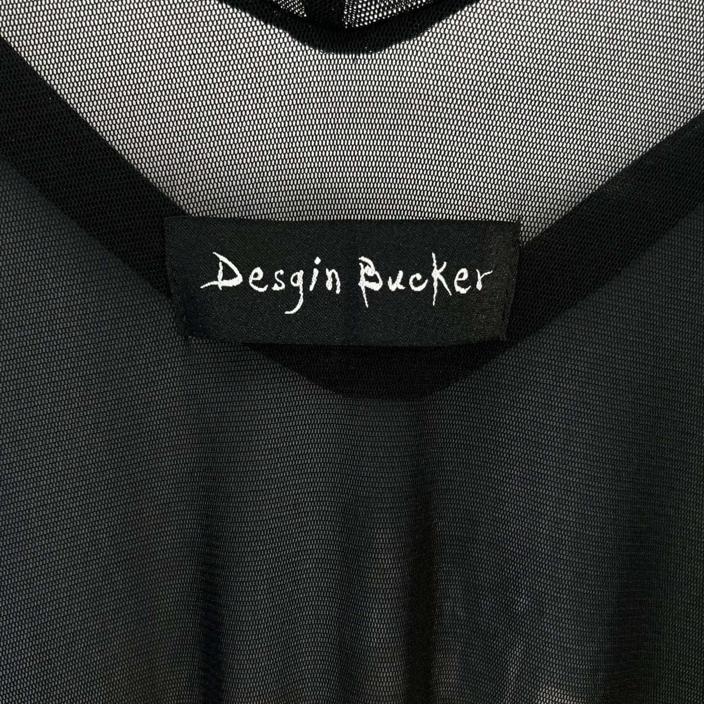 その他ブランド 【Desgin Bucker】ブラック 廃墟メッシュ 薬棚柄 ワンピース ワンピース