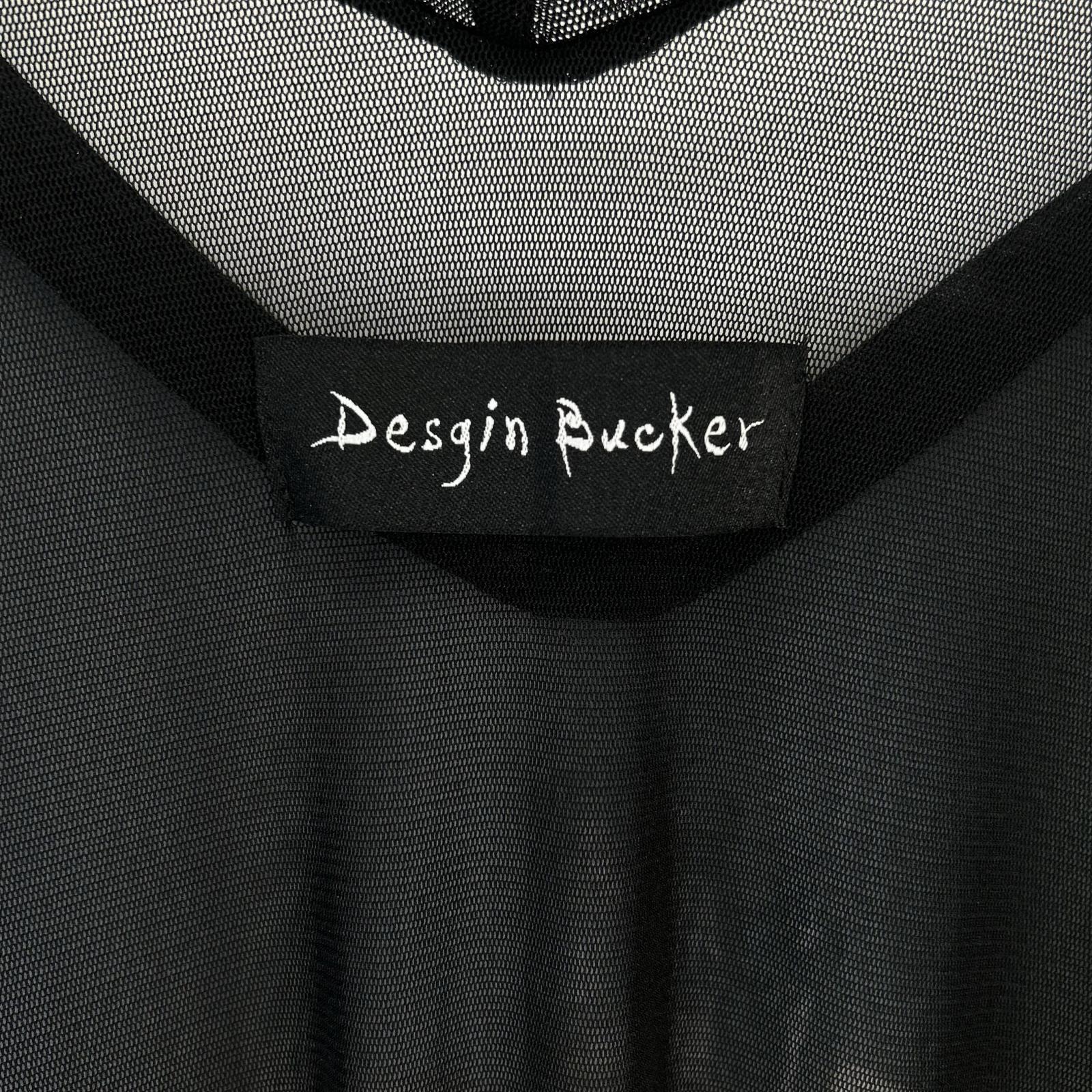 その他ブランド 【Desgin Bucker】ブラック 廃墟メッシュ 薬棚柄 ワンピース ワンピース