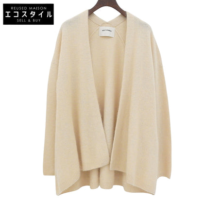 Lilly Lynque リリーリン ニット ノーカラージャケット カーディガン トップス レディース ウール100 アイボリー 38 8303008 トップス