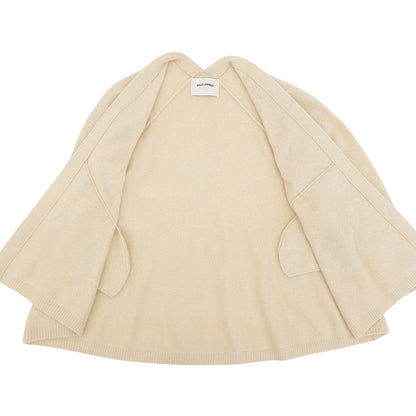 Lilly Lynque リリーリン ニット ノーカラージャケット カーディガン トップス レディース ウール100 アイボリー 38 8303008 トップス