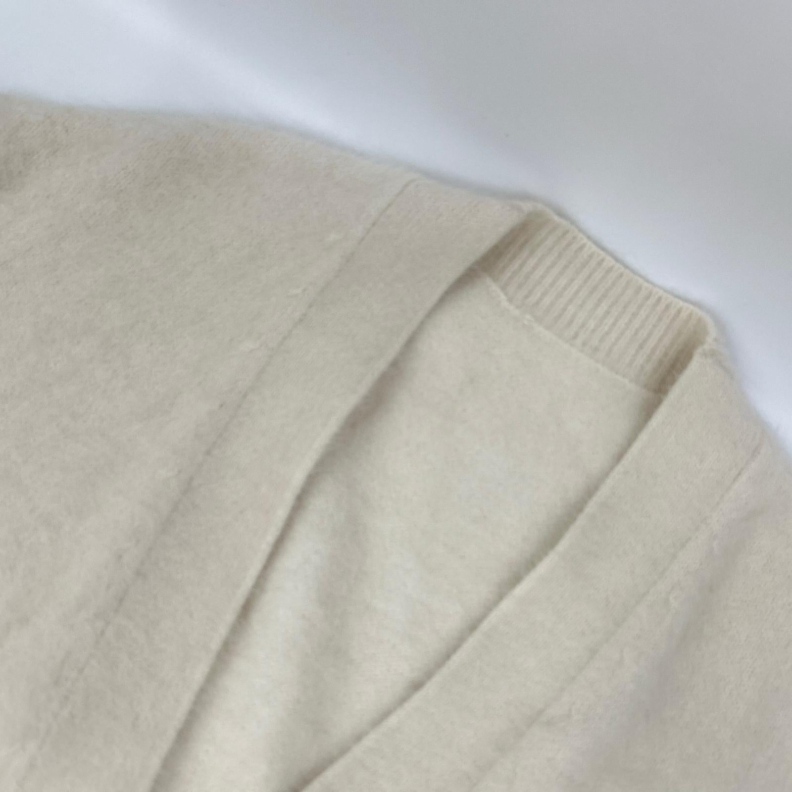 UNITED ARROWS ユナイテッドアローズ ホワイト フォックスカシミヤ ポケット カーディガン トップス
