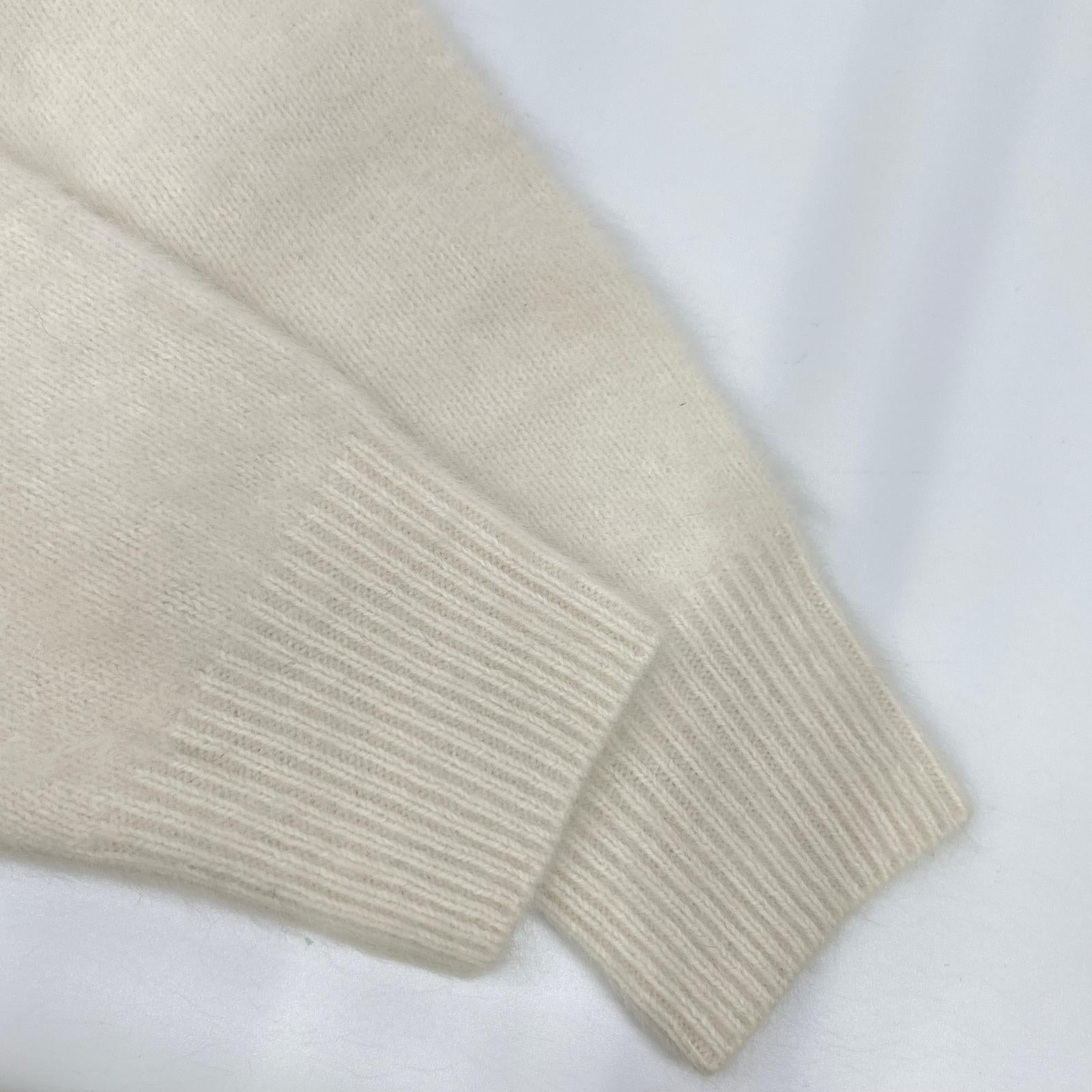 UNITED ARROWS ユナイテッドアローズ ホワイト フォックスカシミヤ ポケット カーディガン トップス