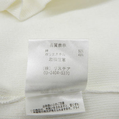 LE CIEL BLEU ルシェルブルー 美品 ショルダーアウトワイドテープニット 2WAY トップス レディース ホワイト 36 25A61202 トップス