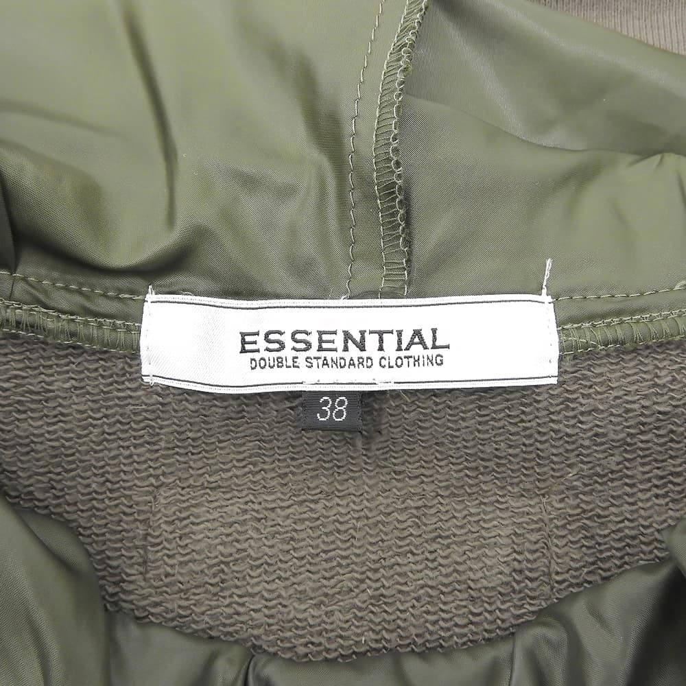 ESSENTIAL エッセンシャル 美品 タフタ ドッキングワンピース レディース ブラウン系×カーキ 38 2501-172-233B ワンピース