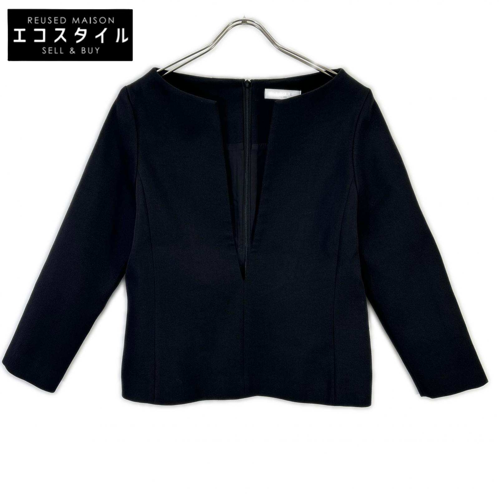ADORE アドーア ブラック 531-6210808 Vネック プルオーバージャケット ジャケット