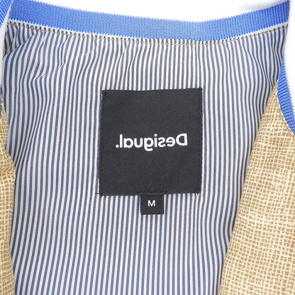 Desigual デシグアル 美品 FRESH COFFEE ボンバージャケット レディース ベージュ×マルチカラー M ジャケット