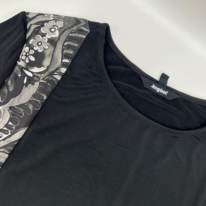 Desigual デシグアル ブラック バンダナ柄 カジュアルドレス ワンピース