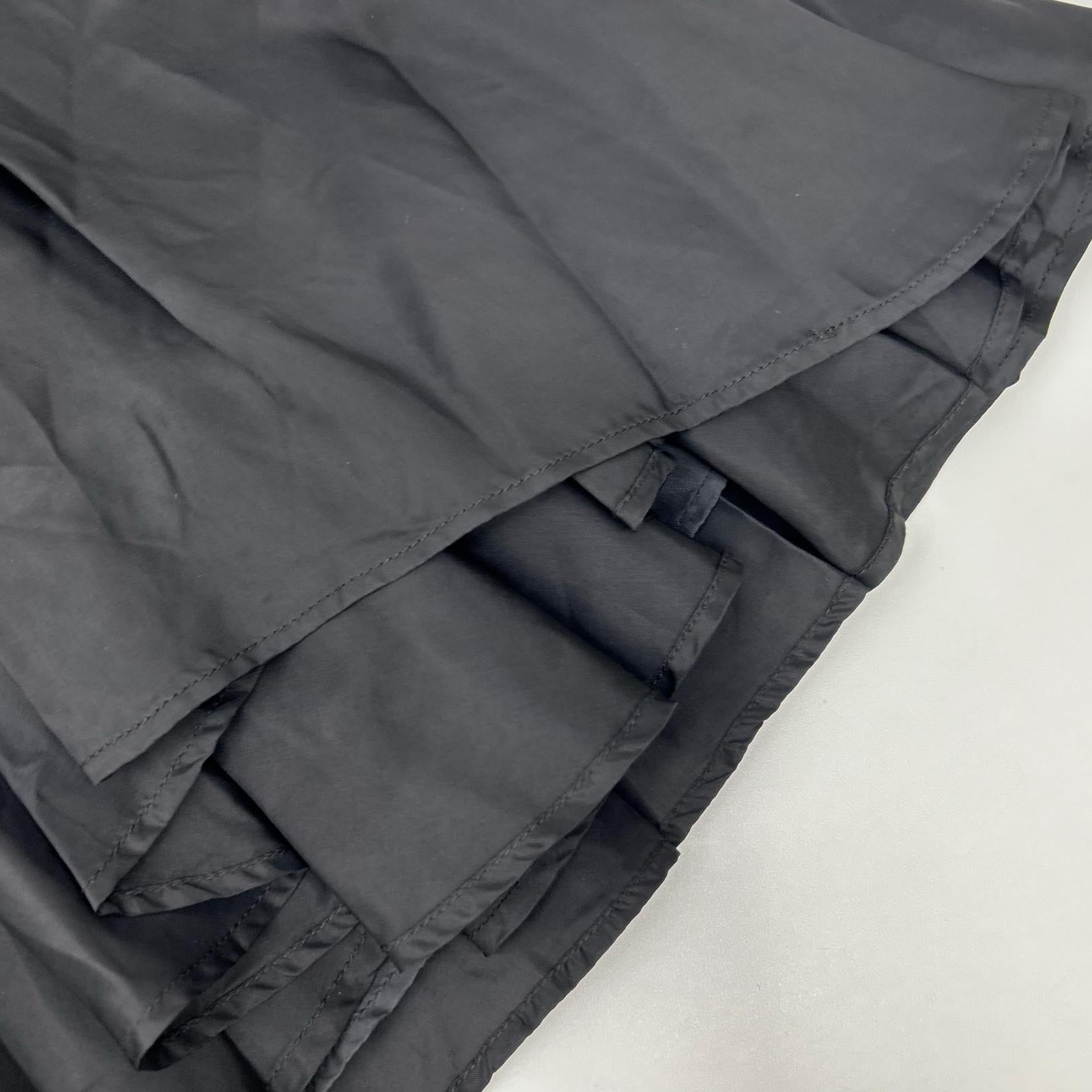 sacai サカイ ブラック 11-01411 リネン Tシャツ デザインプリーツ セパレート風ワンピース ワンピース