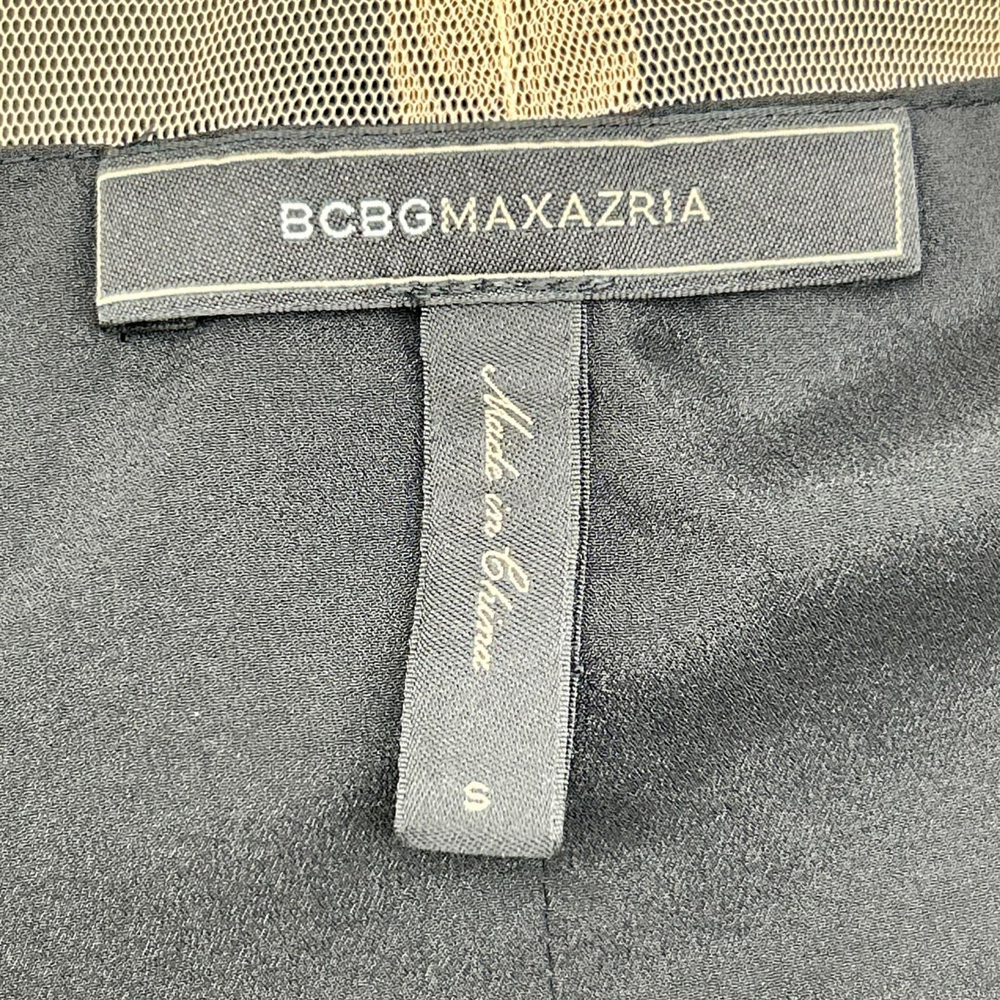 BCBGMAXAZRIA ビーシービージーマックスアズリア ブラック WQR64D39 レイシーレースブロックケープドレス ワンピース