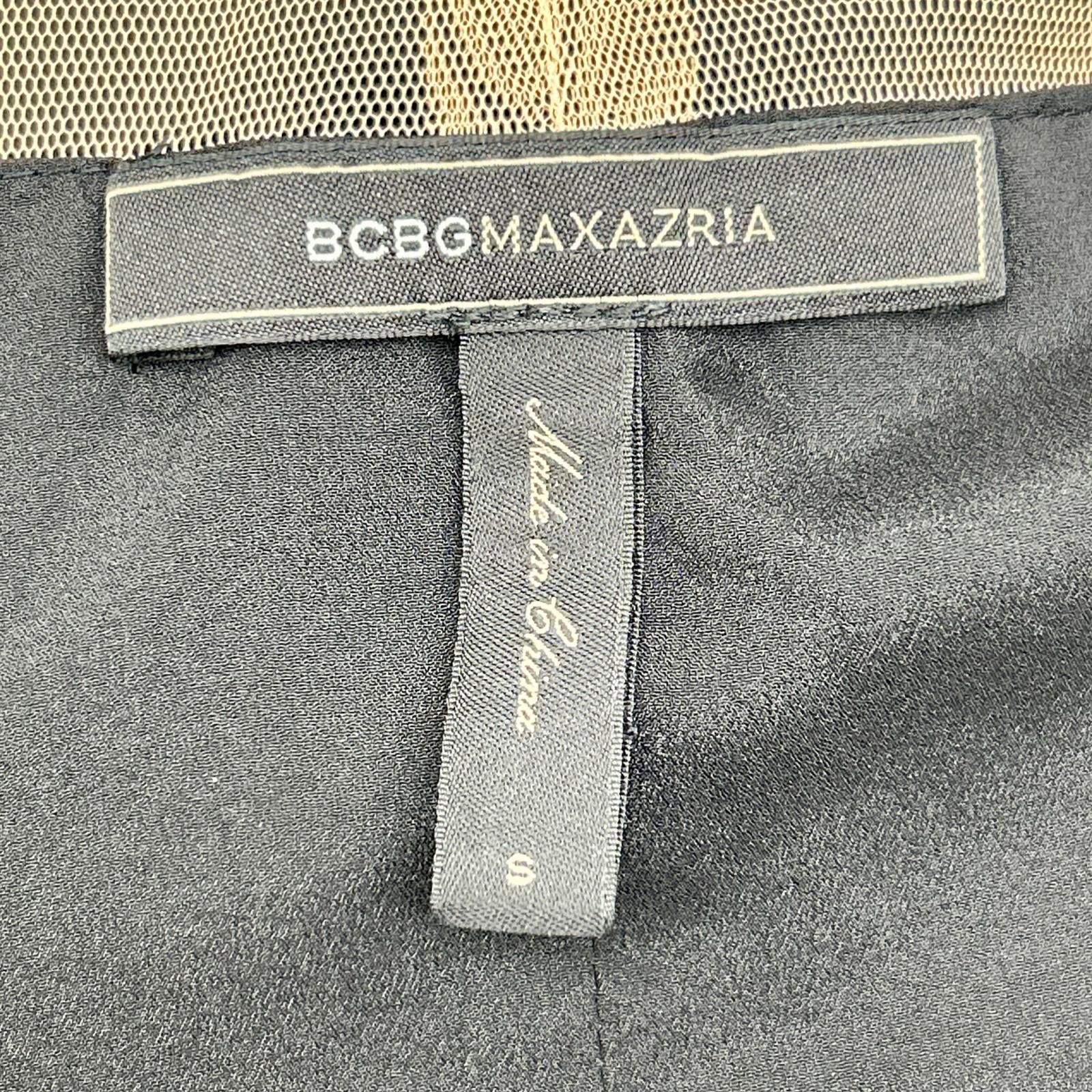 BCBGMAXAZRIA ビーシービージーマックスアズリア ブラック WQR64D39 レイシーレースブロックケープドレス ワンピース