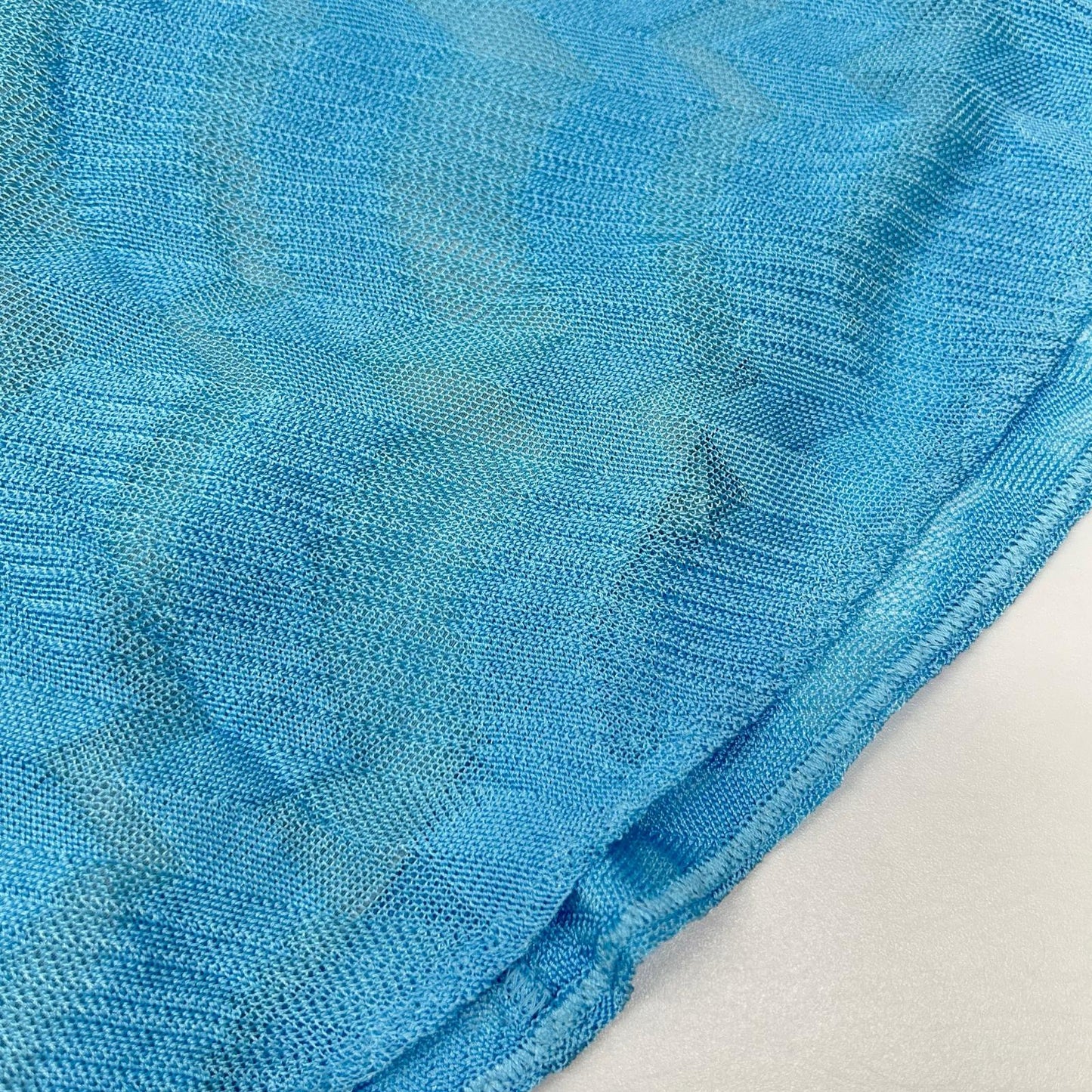 MISSONI ミッソーニ ブルー メッシュ編みニット ワンピース ワンピース