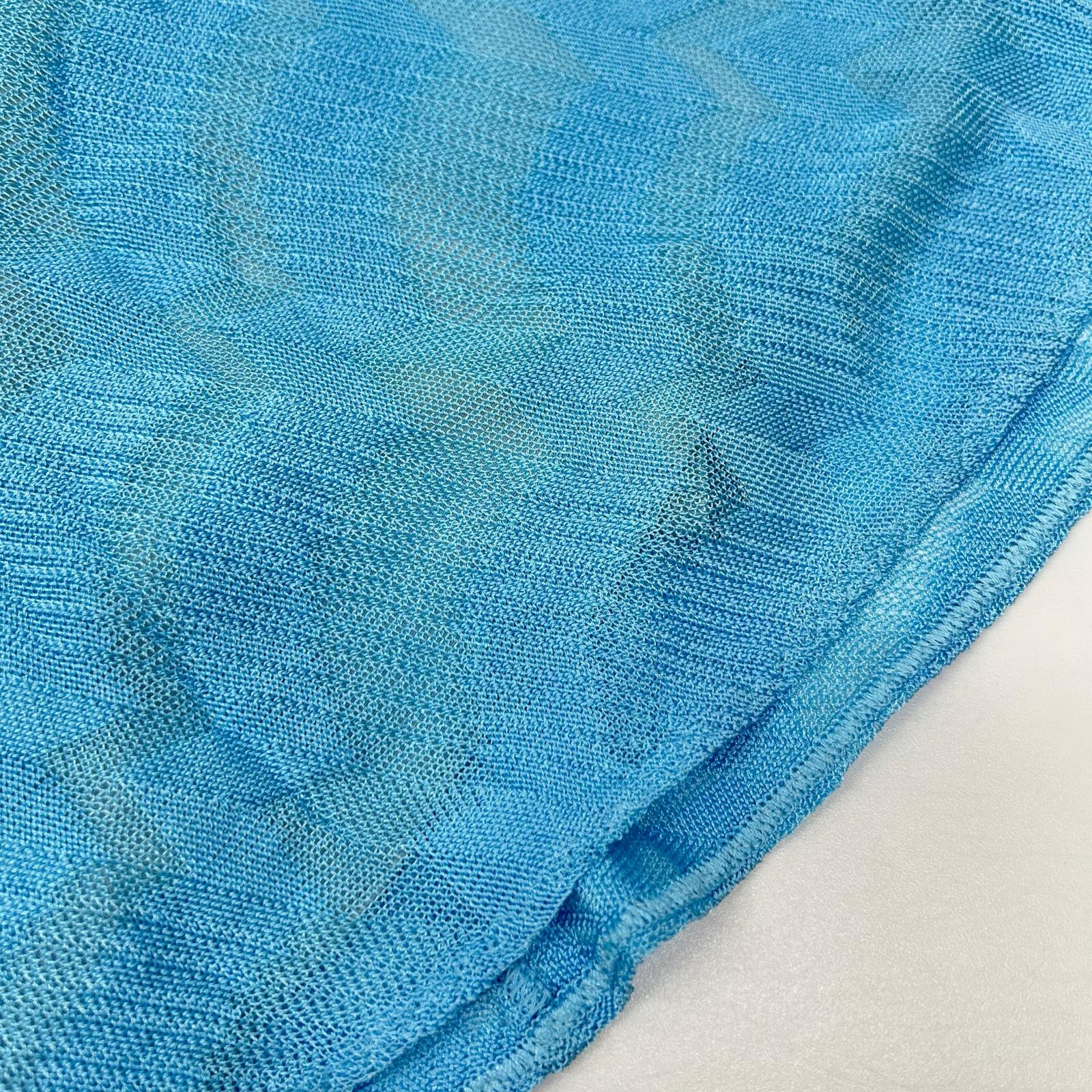 MISSONI ミッソーニ ブルー メッシュ編みニット ワンピース ワンピース