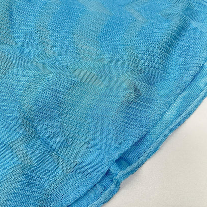 MISSONI ミッソーニ ブルー メッシュ編みニット ワンピース ワンピース