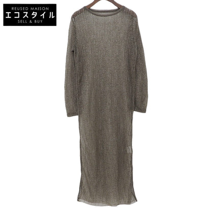 MAISON SPECIAL メゾンスペシャル 美品 シアー ランダムリブ ラメ ニット ワンピース レディース ブラウン系 ワンピース