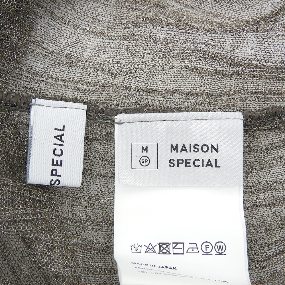 MAISON SPECIAL メゾンスペシャル 美品 シアー ランダムリブ ラメ ニット ワンピース レディース ブラウン系 ワンピース