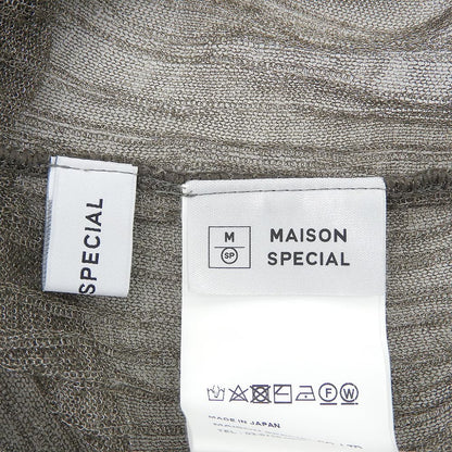 MAISON SPECIAL メゾンスペシャル 美品 シアー ランダムリブ ラメ ニット ワンピース レディース ブラウン系 ワンピース