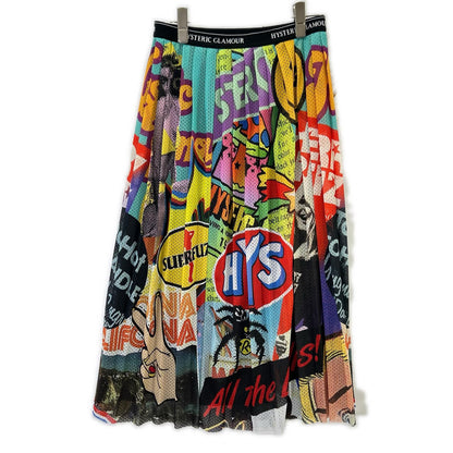 HYSTERIC GLAMOUR ヒステリックグラマー マルチカラー 01202NK01 SUMMER OF 70s柄 ランダムプリーツスカート スカート