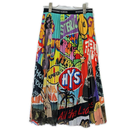 HYSTERIC GLAMOUR ヒステリックグラマー マルチカラー 01202NK01 SUMMER OF 70s柄 ランダムプリーツスカート スカート