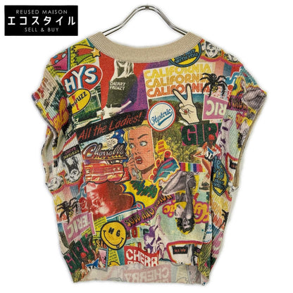 HYSTERIC GLAMOUR ヒステリックグラマー マルチカラー 01202NS02 SUMMER OF 70s柄 ラメプルオーバー トップス