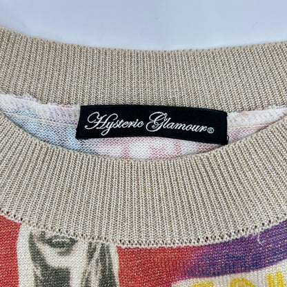 HYSTERIC GLAMOUR ヒステリックグラマー マルチカラー 01202NS02 SUMMER OF 70s柄 ラメプルオーバー トップス