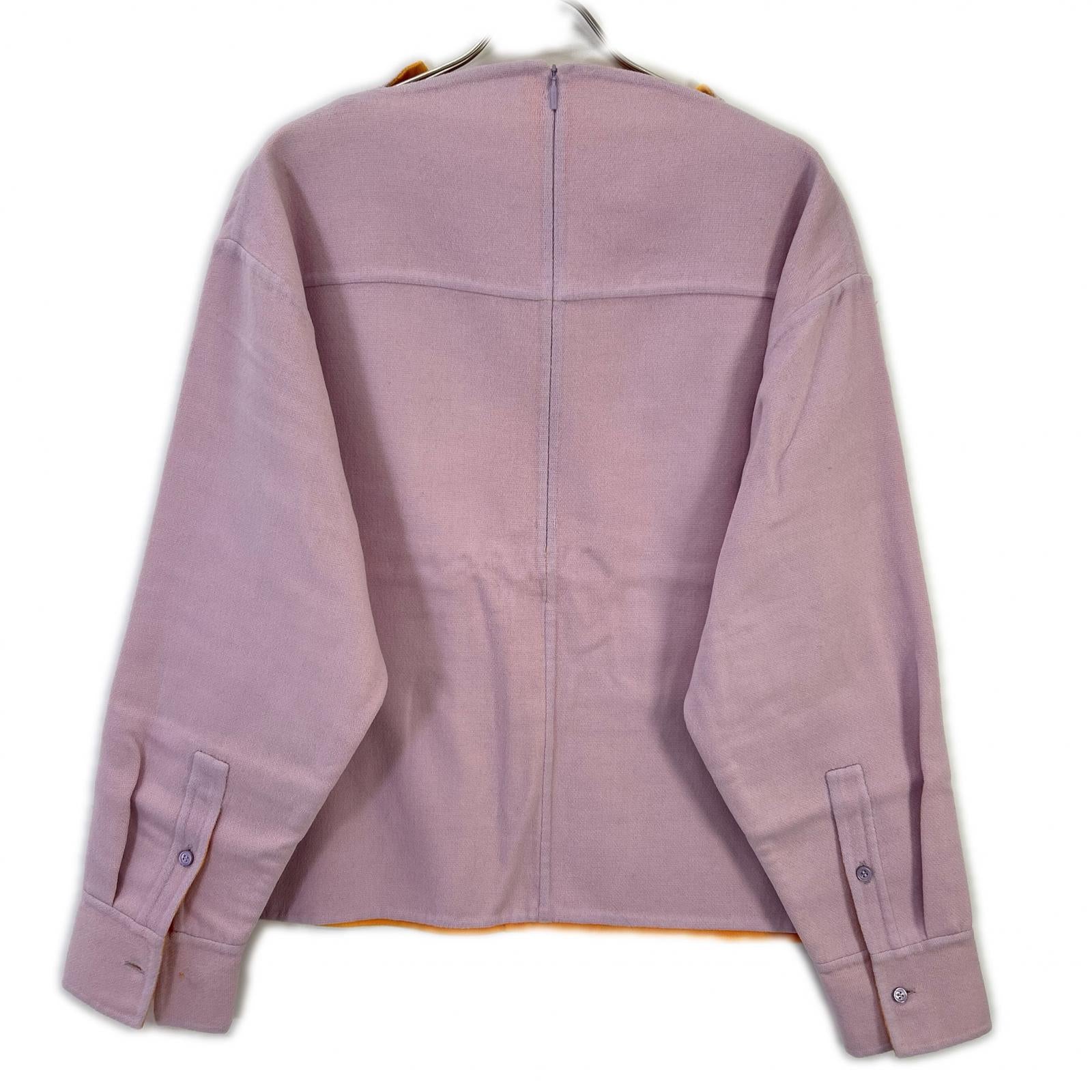 EMILIO PUCCI エミリオプッチ パープル 2ERM01 ウール Vネックプルオーバーシャツ スカートセットアップ スーツ セットアップ