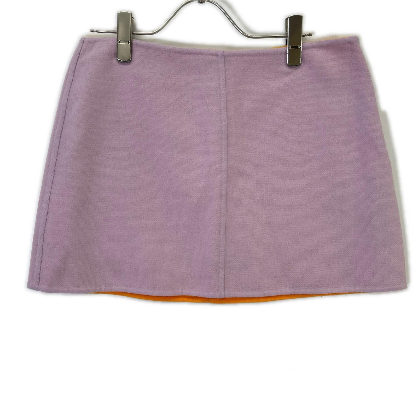 EMILIO PUCCI エミリオプッチ パープル 2ERM01 ウール Vネックプルオーバーシャツ スカートセットアップ スーツ セットアップ