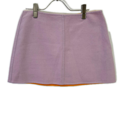 EMILIO PUCCI エミリオプッチ パープル 2ERM01 ウール Vネックプルオーバーシャツ スカートセットアップ スーツ セットアップ