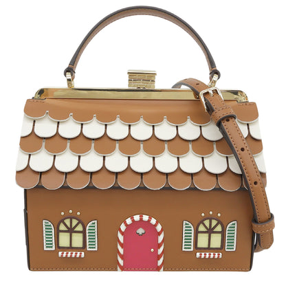 Kate spade ケイトスペード 美品 ジンジャーブレッドハウス クロスボディ ハンドバッグ レディース マーガレットブルーム ニューヨーク ハンドバッグ
