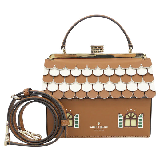 Kate spade ケイトスペード 美品 ジンジャーブレッドハウス クロスボディ ハンドバッグ レディース マーガレットブルーム ニューヨーク ハンドバッグ