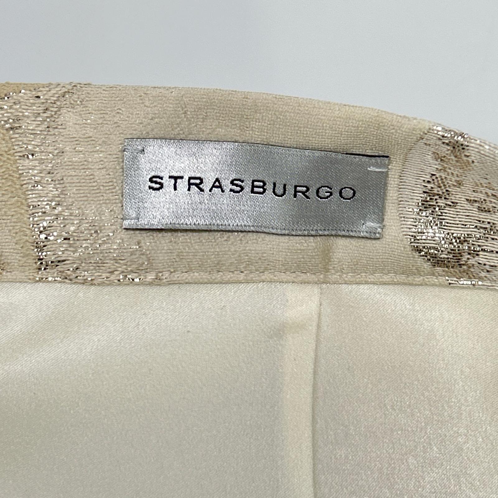STRASBURGO ストラスブルゴ 251505 アイボリー フラワー柄ジャカードスカート ボトムス
