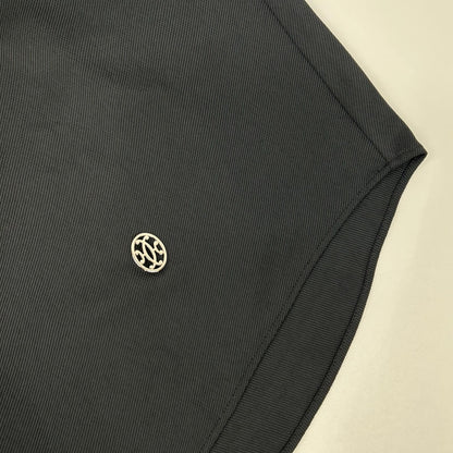 HERMES エルメス ブラック 21SS Hリフトプレート ブラウス トップス