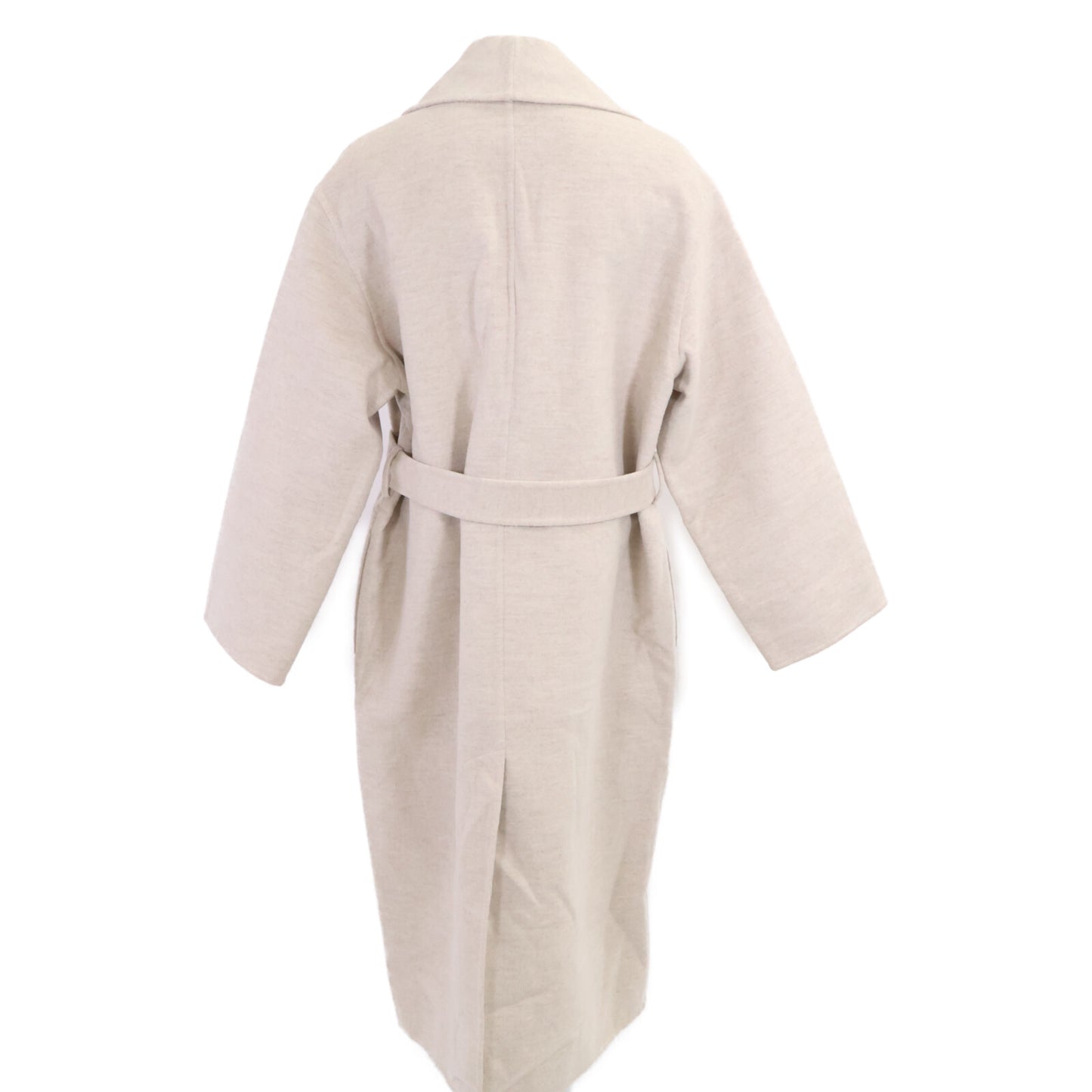 HERMES 【Excellent Condition/Official Domestic Item/23AW】3E0108DZ 100% Cashmere Belted Shawl-Collar Wrap Coat