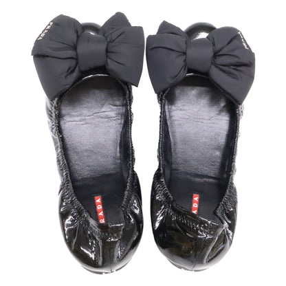 PRADA SPORT プラダスポーツ 【美品】3F5083 パテント ナイロンリボン バレエ フラットシューズ シューズ