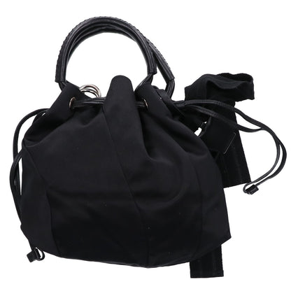 JILSANDER ジルサンダー 【美品】サテンｘレザー 巾着バッグ/ ハンドバッグ