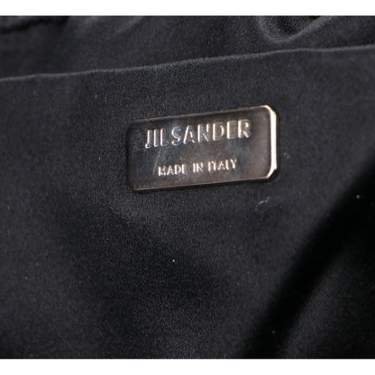 JILSANDER ジルサンダー 【美品】サテンｘレザー 巾着バッグ/ ハンドバッグ
