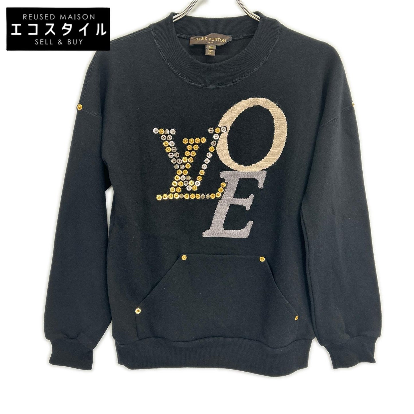 LOUIS VUITTON ルイヴィトン 072WWLTSO5WNC ビススタッズ カシミヤ混 トレーナー マーク期 トップス