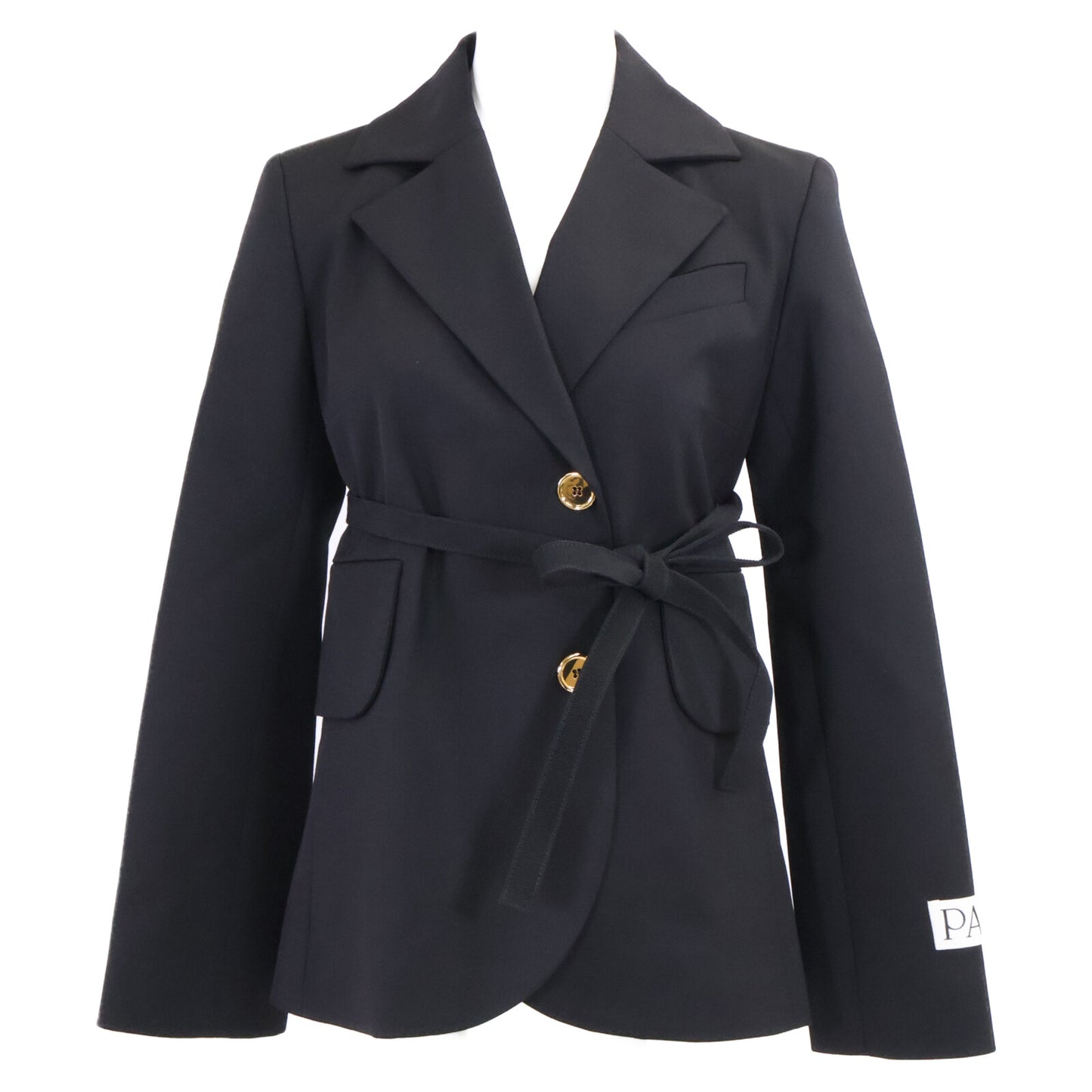 PATOU 【New】JA0540103999B Sustainable Wool-Twill Belted Jacket