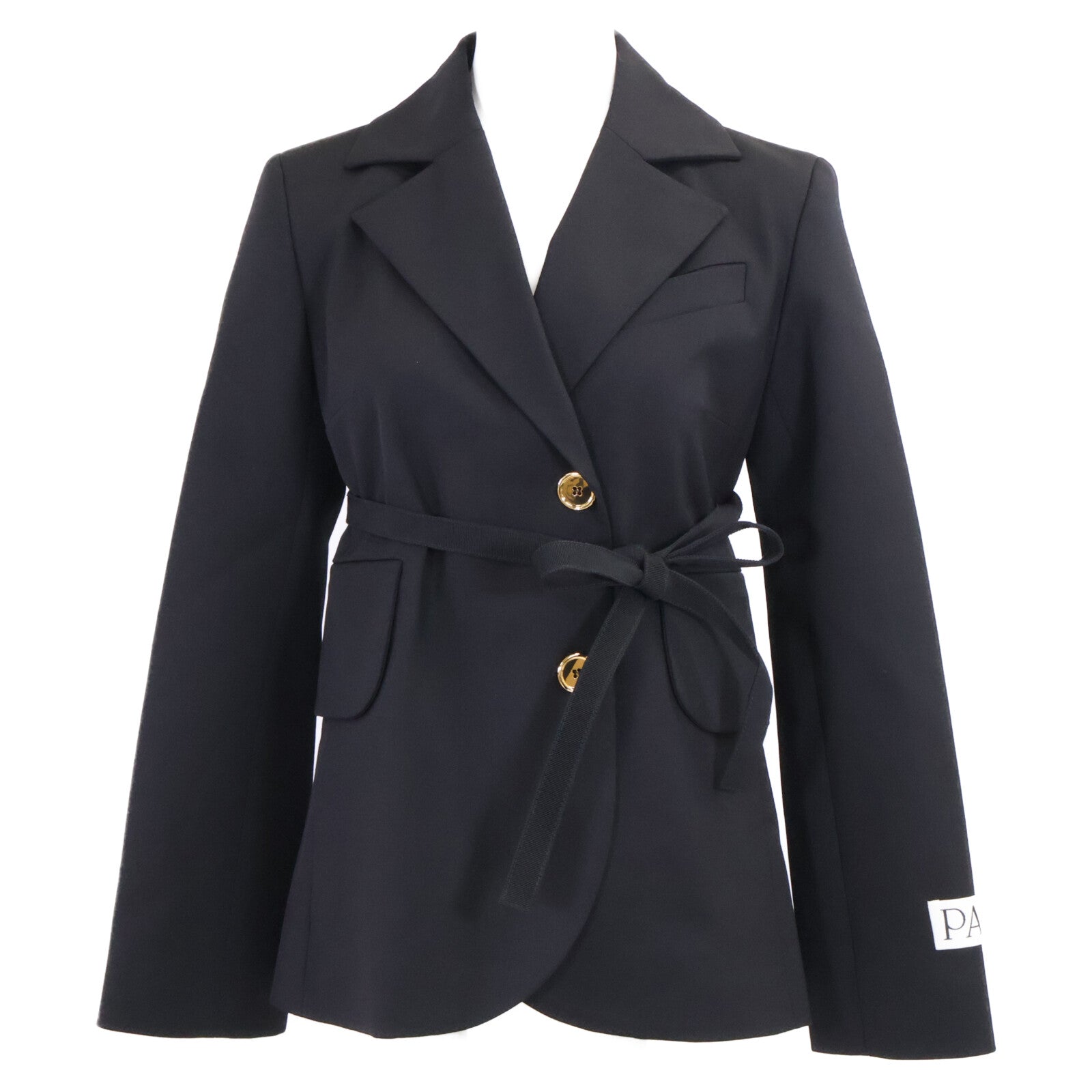 PATOU 【New】JA0540103999B Sustainable Wool-Twill Belted Jacket