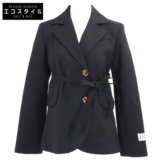 PATOU 【New】JA0540103999B Sustainable Wool-Twill Belted Jacket