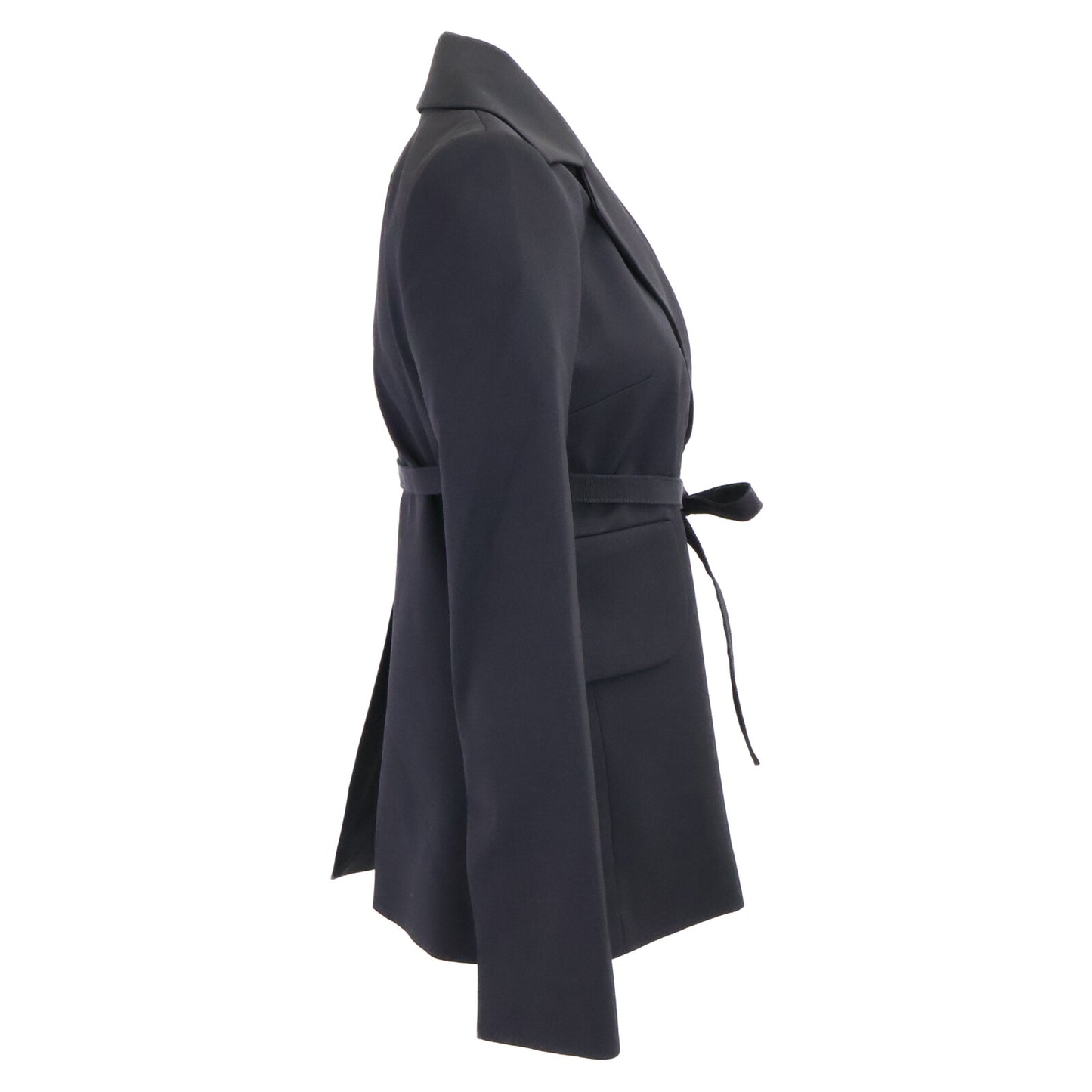 PATOU 【New】JA0540103999B Sustainable Wool-Twill Belted Jacket