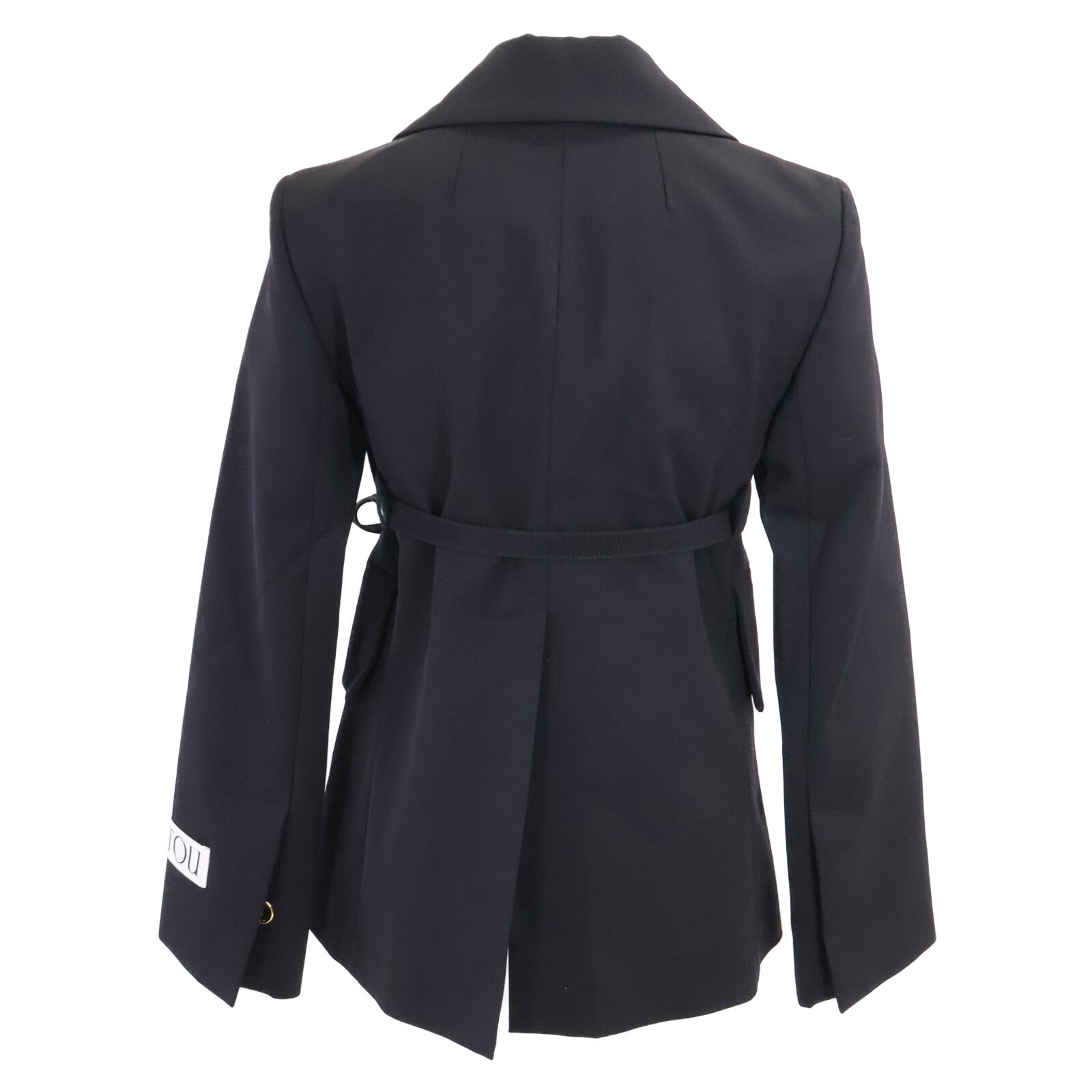 PATOU 【New】JA0540103999B Sustainable Wool-Twill Belted Jacket